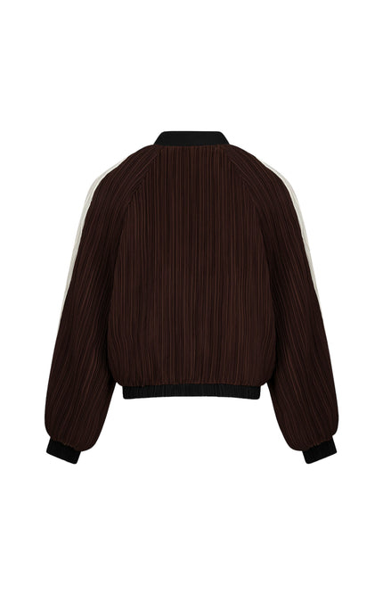 Jacket Bomber Plisse Cacao F26.28500