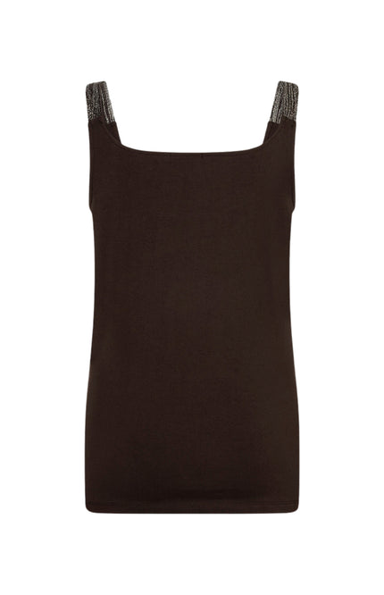 Singlet Lurex Straps Cacao F26.30514