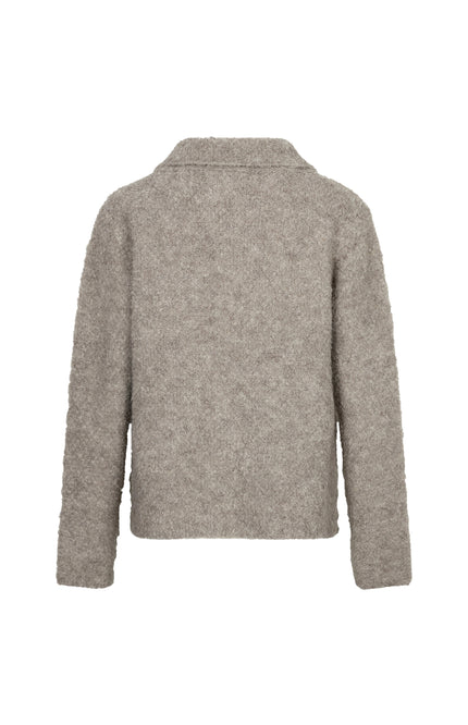 Cardigan Flower Button Grey F26.02510