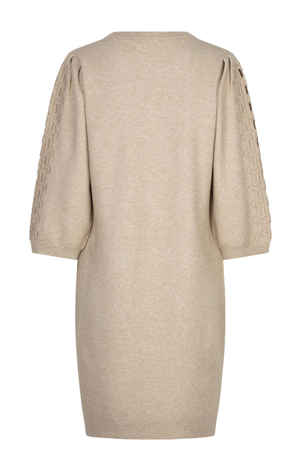 Jurk Knit Embroidery Biscuit F26.07523