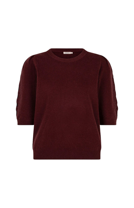 Sweater Knit Embroidery Merlot F26.07524