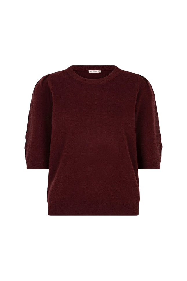 Sweater Knit Embroidery Merlot F26.07524