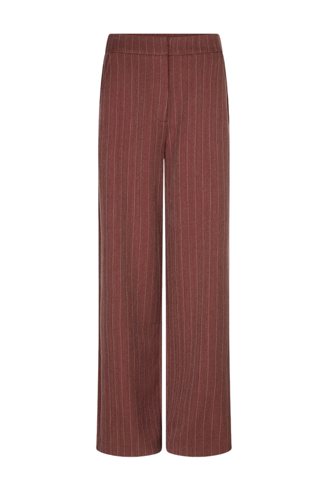 Broek Wide Herringbone Merlot F26.10511
