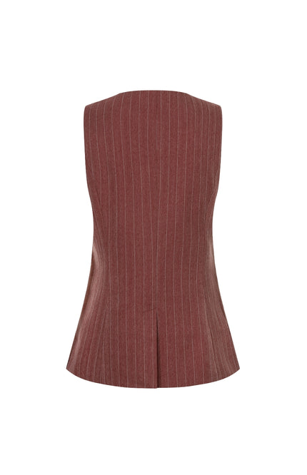 Gilet Herringbone Merlot F26.10512