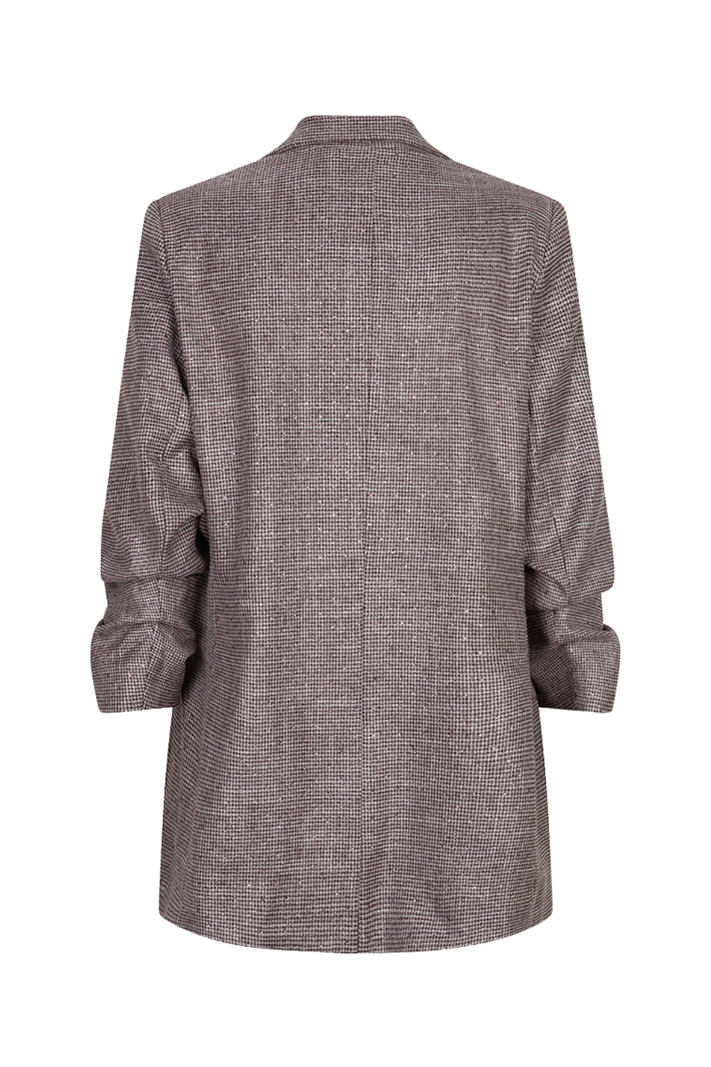 EsQualo blazer Fancy Strass in merlotkleur, elegante damesblazer met glanzende details en verfijnde pasvorm.