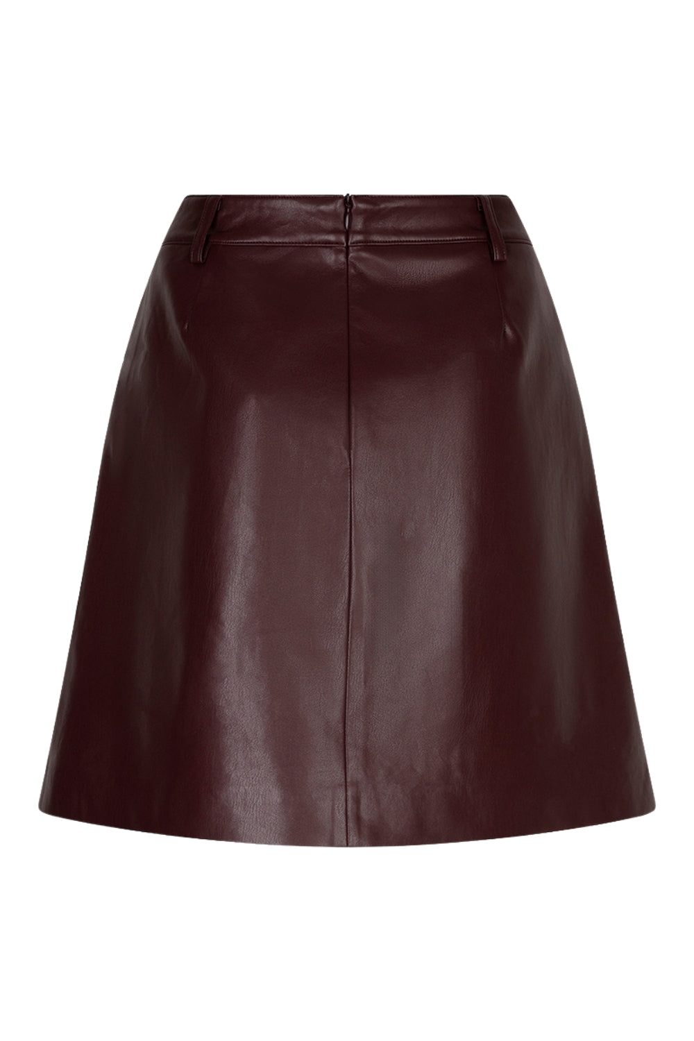 Lichte roze PU-rok Merlot van EsQualo, met elegante pasvorm en subtiele textuur, geschikt voor stijlvolle casual outfits.