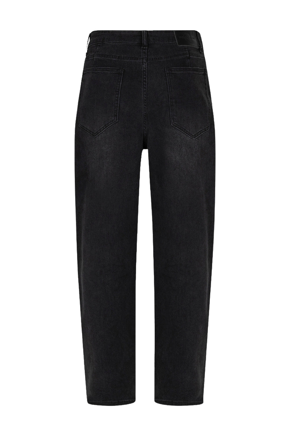Donkere grijze denim jeans van EsQualo Barrrel Denim F26.12507, model met een casual pasvorm en klassieke styling.