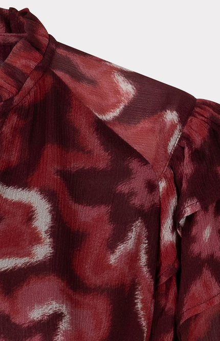 Blouse Ruffle Autumn Bloom Print F26.14511