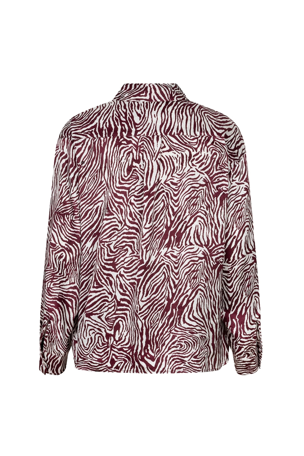 Oversized basic blouse met zebra print van EsQualo, licht losvallend met lange mouwen en een casual look.