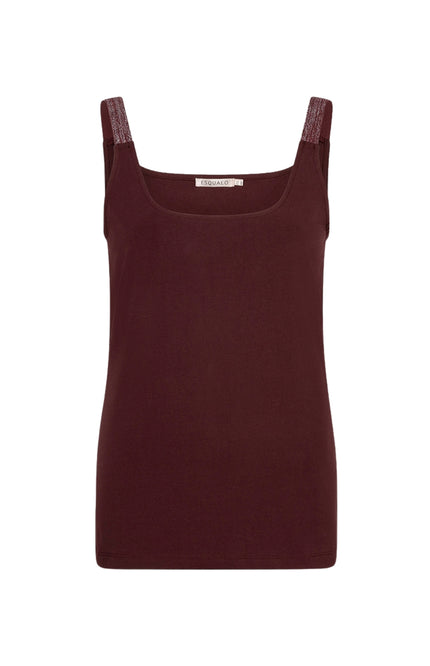 Singlet Lurex Straps Merlot F26.30514