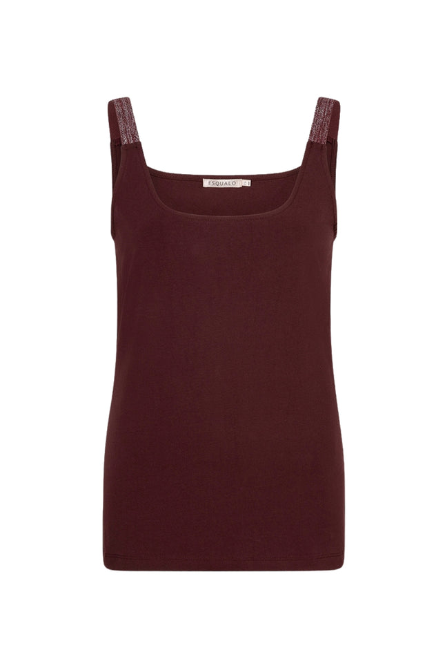 Singlet Lurex Straps Merlot F26.30514