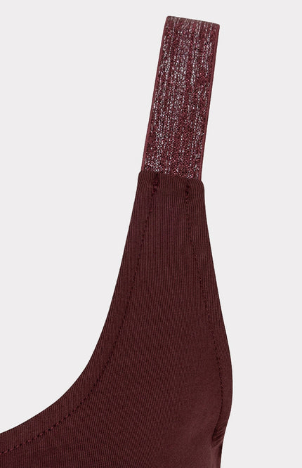 Singlet Lurex Straps Merlot F26.30514
