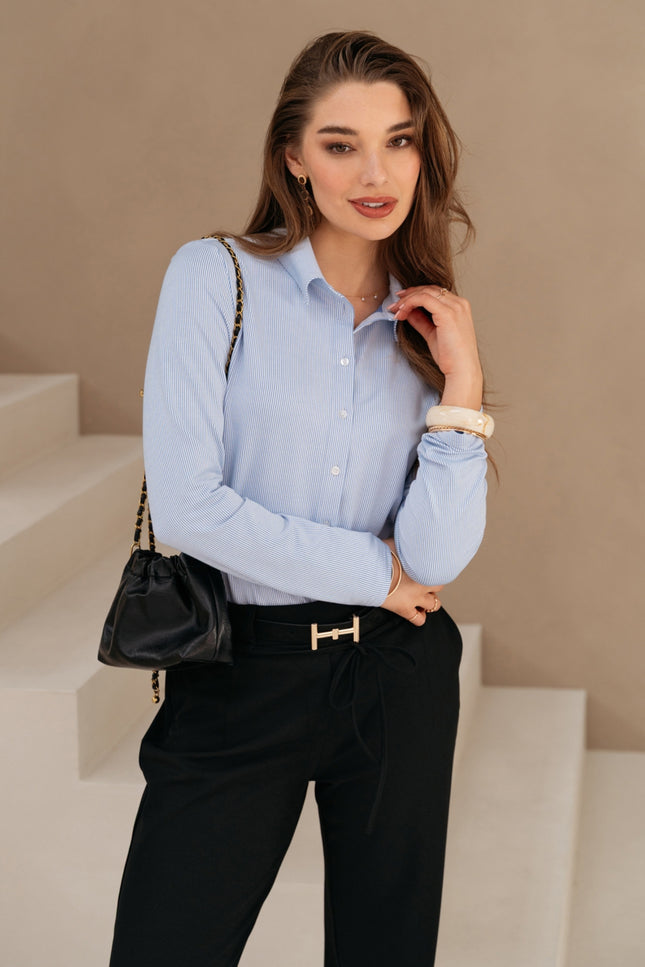 Blouse Lotte Stripe White Blue BL313