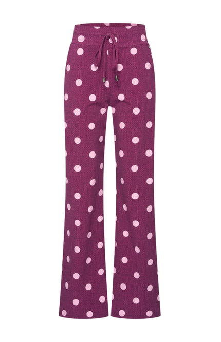 Heavy Travel Broek Dot Structure Print Magenta Purple 202136