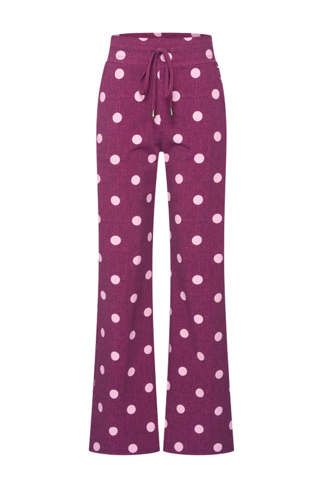 Heavy Travel Broek Dot Structure Print Magenta Purple 202136