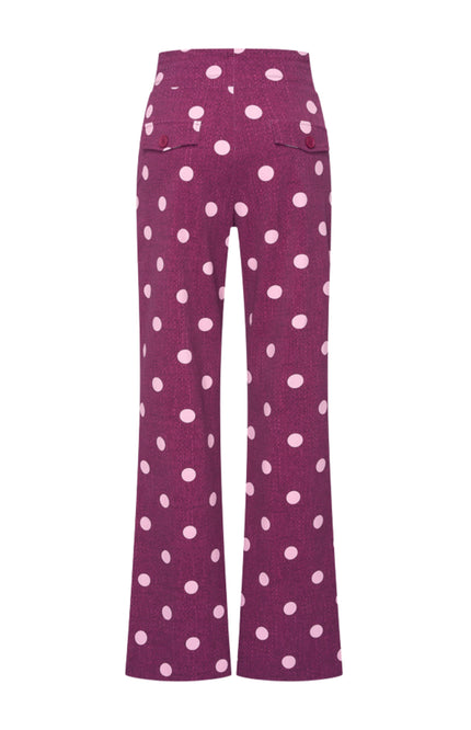 Heavy Travel Broek Dot Structure Print Magenta Purple 202136