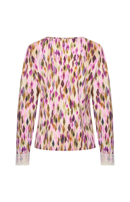 Travel Top Lace Argyles Print 202874
