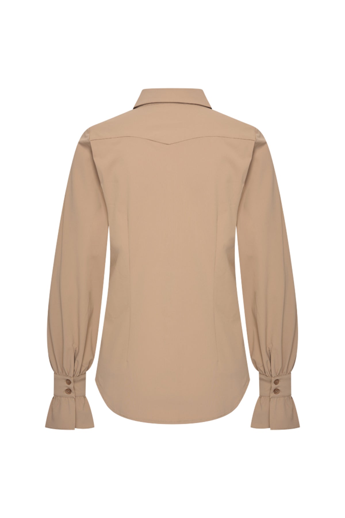 Mi Piace Travel blouse Portabella in amber, lichtgewicht en comfortabel voor reizen, zichtbaar met elegante snit en zachte stof.