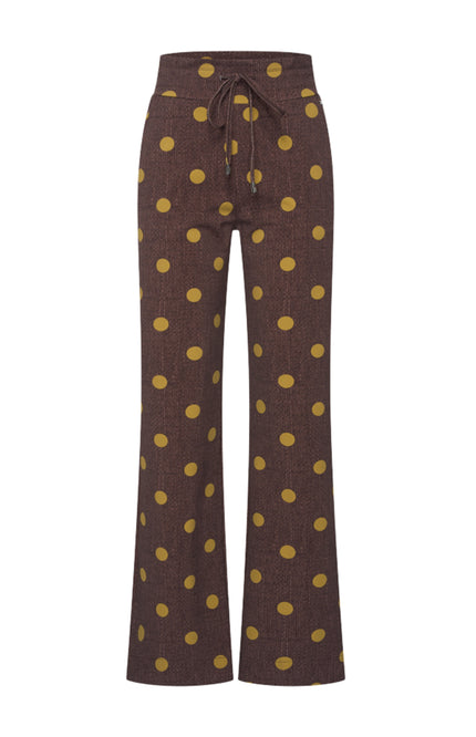Heavy Travel Broek Dot Structure Mahogany 202136
