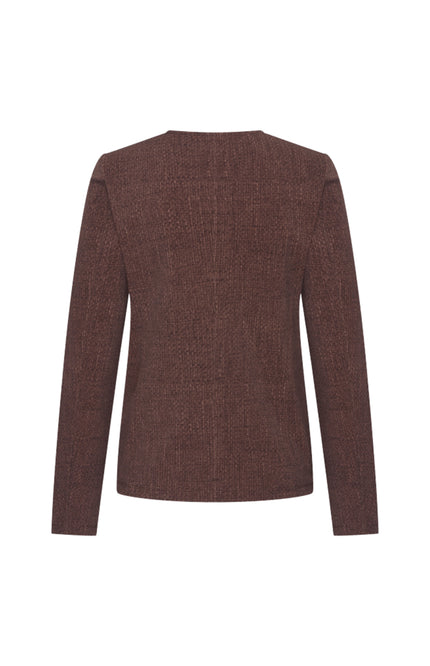 Travel Blazer Woven Structure Print Mahogany 202824