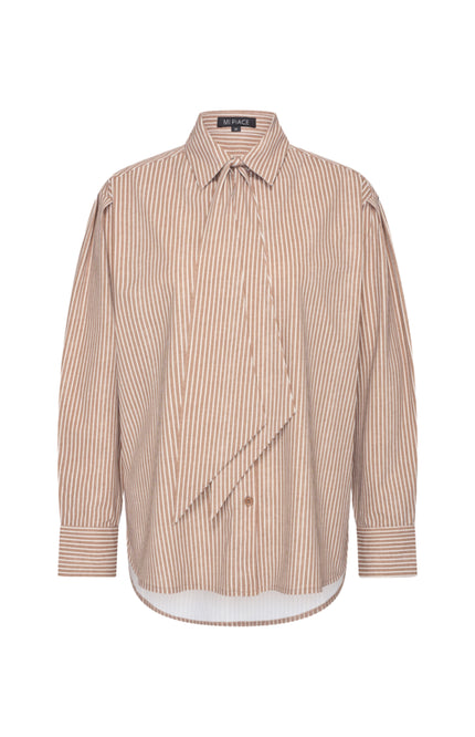 Travel Blouse Oversized Bow Stripe Print Portabella 202875