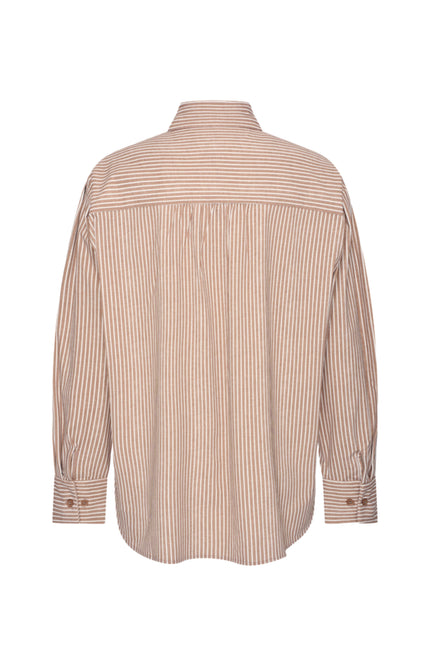 Travel Blouse Oversized Bow Stripe Print Portabella 202875