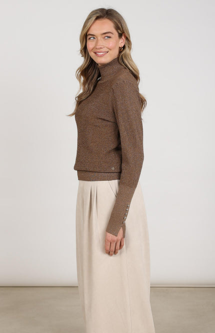 Trui Sylvia Lurex Taupe NKF03048
