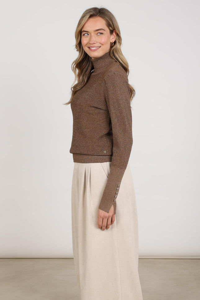 Trui Sylvia Lurex Taupe NKF03048