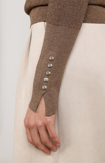 Trui Sylvia Lurex Taupe NKF03048