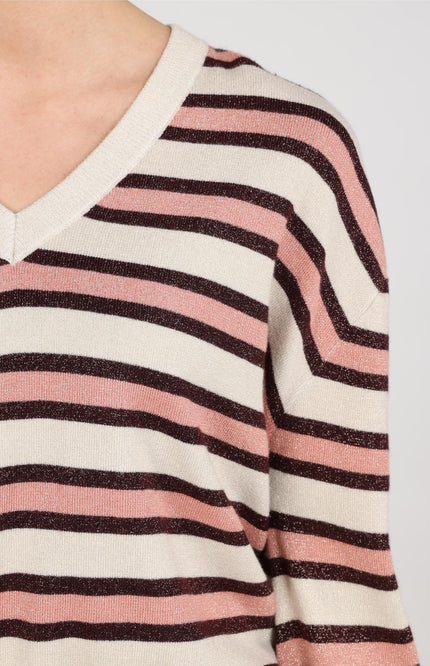 Trui Kim Stripe Sand Rose NKF03054