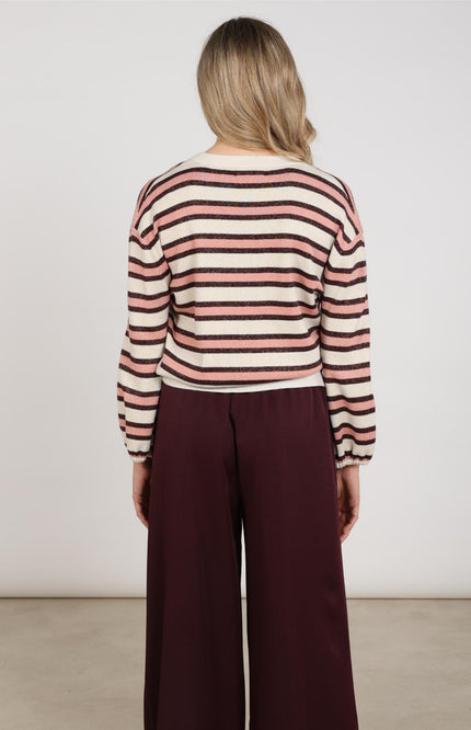 Trui Kim Stripe Sand Rose NKF03054