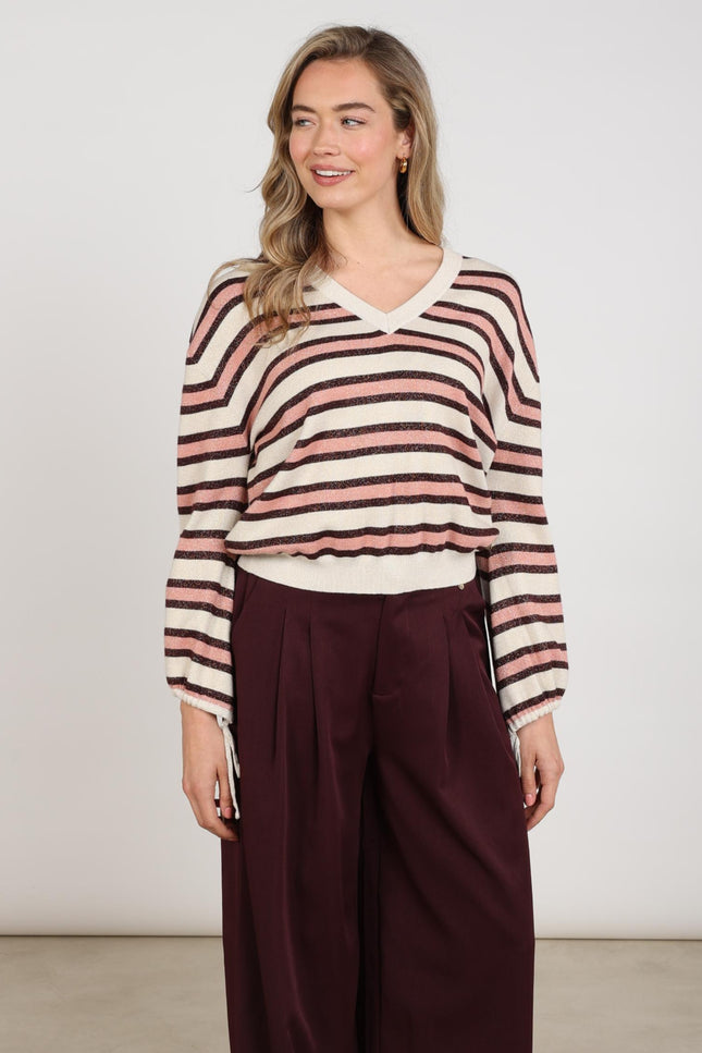Trui Kim Stripe Sand Rose NKF03054
