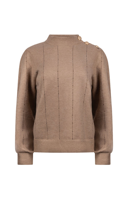 Trui Molly Strass Taupe NKF03085