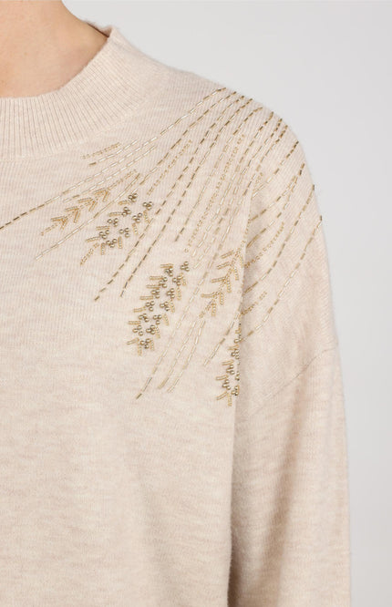 Trui Meike Sand Melange NKF03101