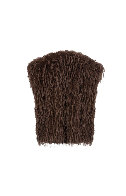 Gilet Mila Feather Taupe NKF08026