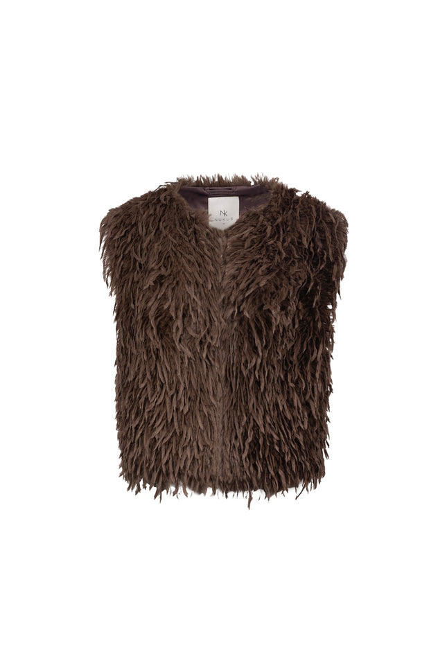 Gilet Mila Feather Taupe NKF08026