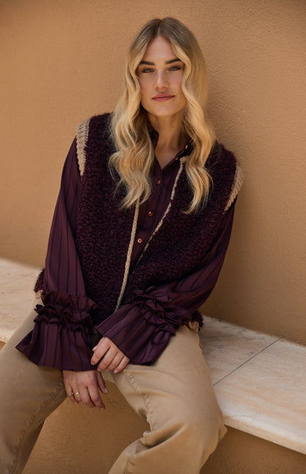 Gilet Lana Cherry Taupe NKF08031