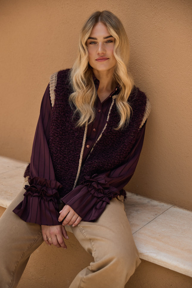 Gilet Lana Cherry Taupe NKF08031