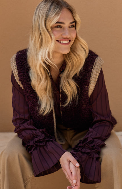 Gilet Lana Cherry Taupe NKF08031