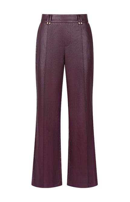Broek Jill PU Cherry NKF09061