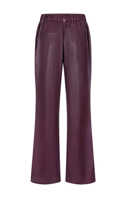 Broek Jill PU Cherry NKF09061