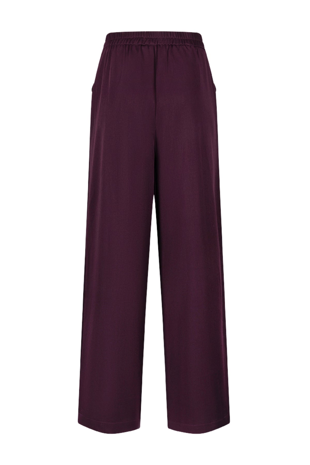Nukus Bodine Cherry broek in een lichte, comfortabele pasvorm met een opvallende rode kleur en modieuze details.