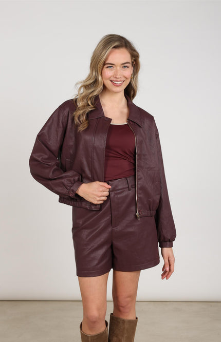 Jacket Dominique PU Cherry NKF13103