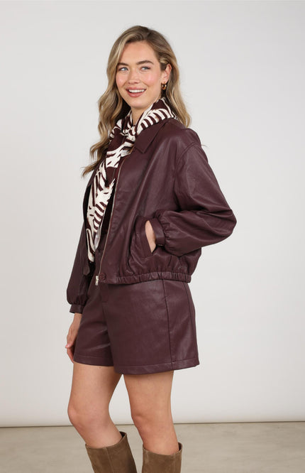 Jacket Dominique PU Cherry NKF13103