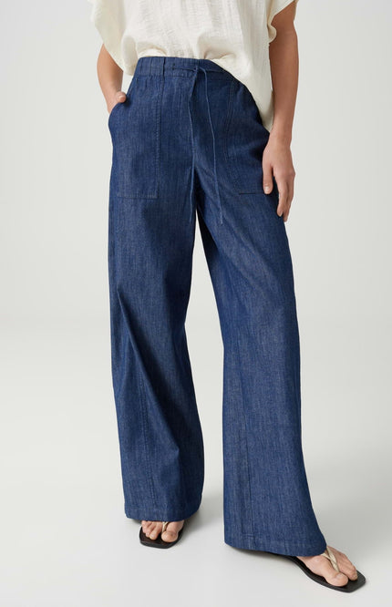 Broek Melane Line Mid Oxford Blue