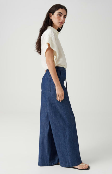 Broek Melane Line Mid Oxford Blue
