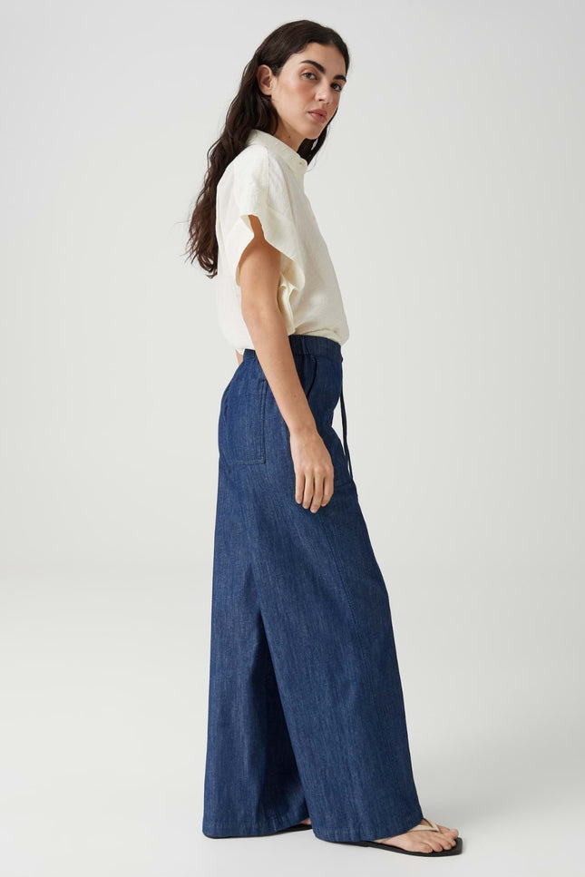Broek Melane Line Mid Oxford Blue