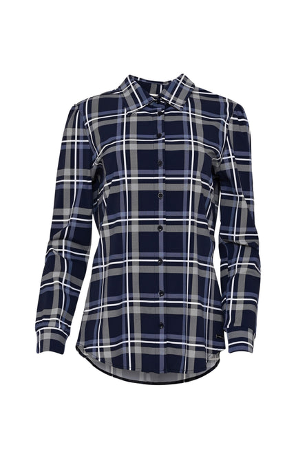 Travel Blouse Fayette Blue Check