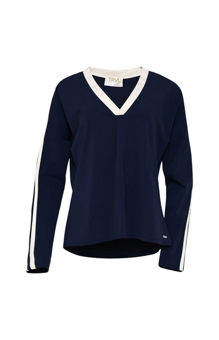 Travel Top Losina Navy Offwhite