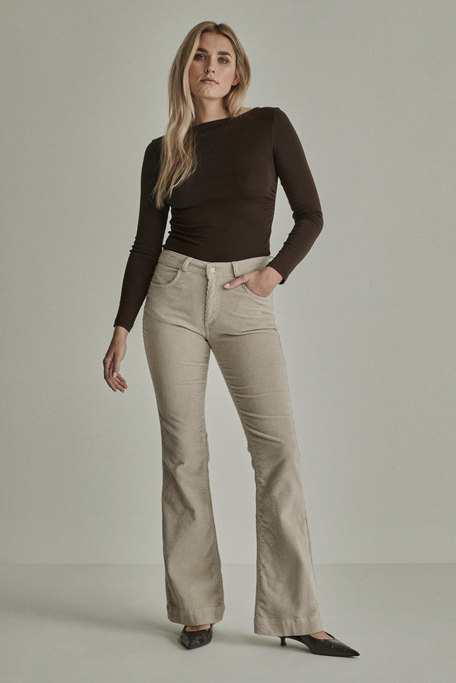 Broek Jade Vintage Corduroy Ivory Grey FW261104070 L32